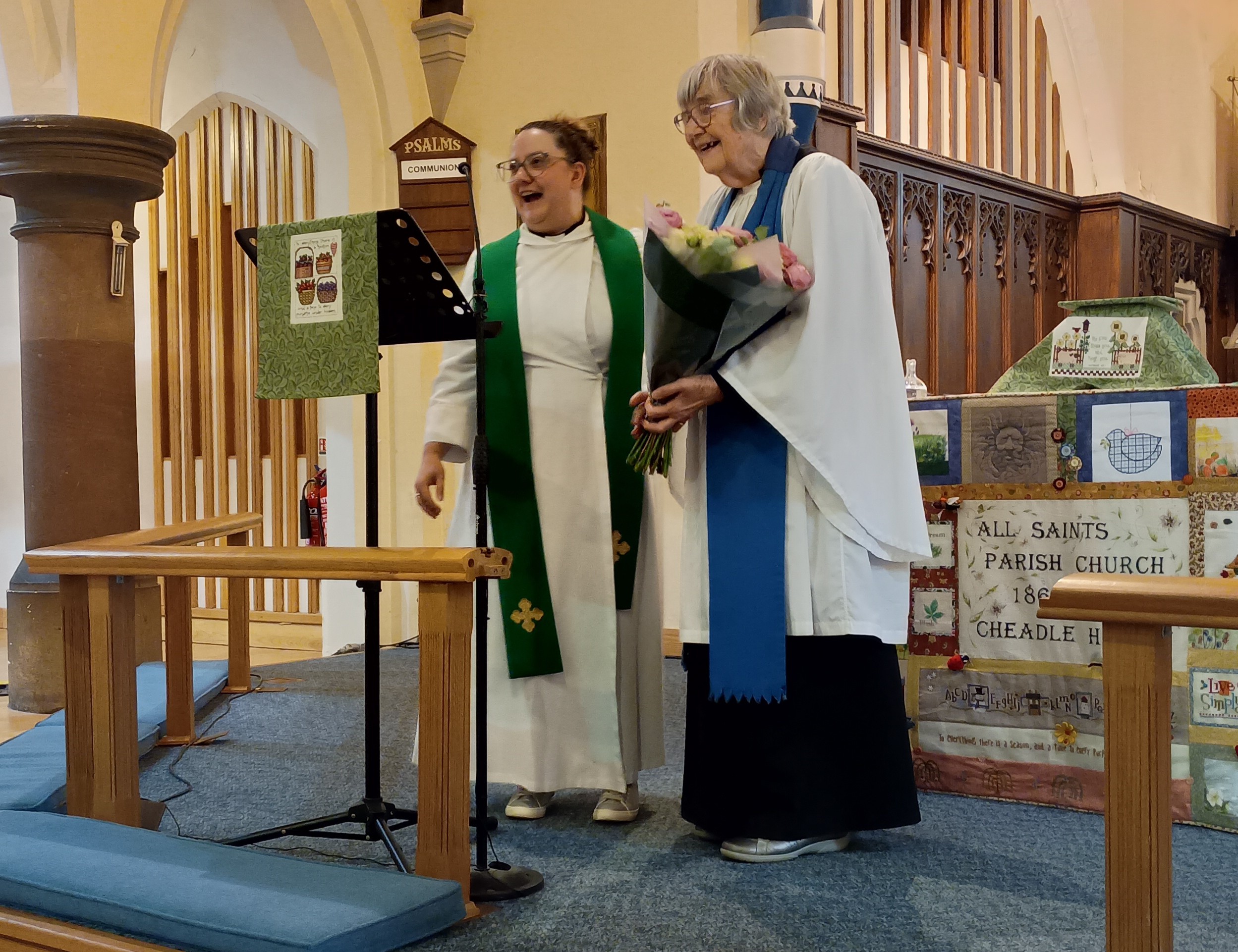 Rev Sarah Hancock and Pat Yates